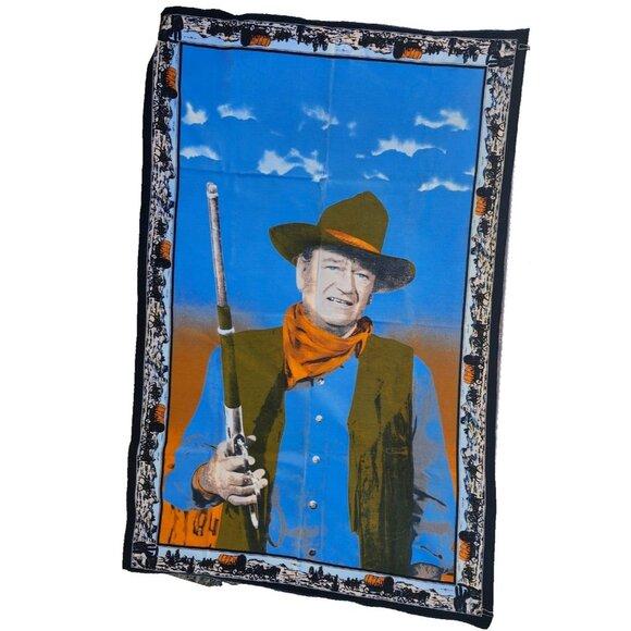 John Wayne Cowboy Western Tapestry Wall Hanging Art 53x35 Inch - Picture 6 of 10